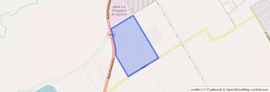 Mapa de ubicacion de Barrio Los Pioneros.