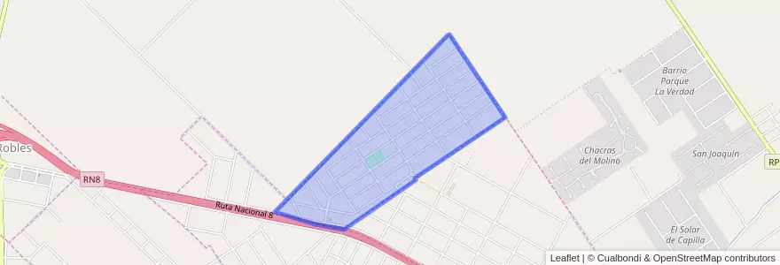 Mapa de ubicacion de Barrio Parque Exaltación de la Cruz.