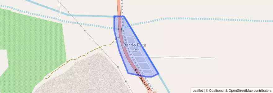 Mapa de ubicacion de Barrio Ruta 40.