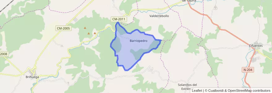 Mapa de ubicacion de Barriopedro.