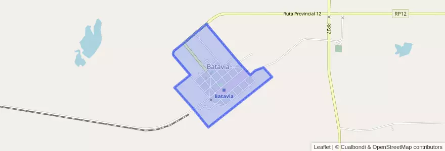 Mapa de ubicacion de Batavia.