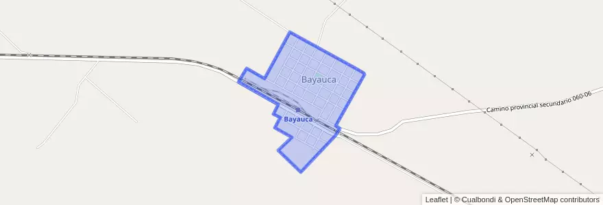 Mapa de ubicacion de Bayauca.