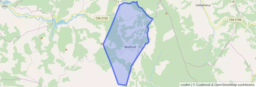 Mapa de ubicacion de Beamud.
