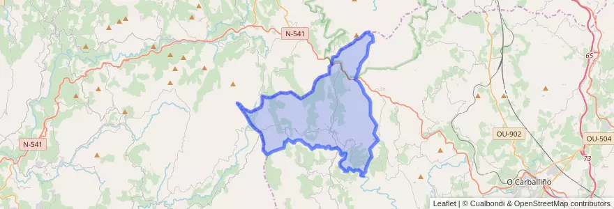 Mapa de ubicacion de Beariz.