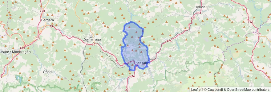 Mapa de ubicacion de Beasain.