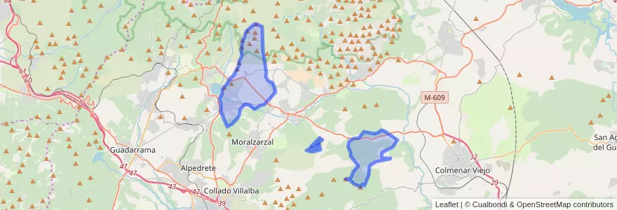 Mapa de ubicacion de Becerril de la Sierra.