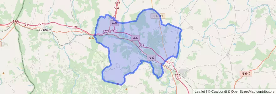 Mapa de ubicacion de Begonte.