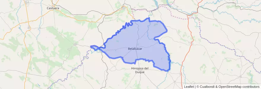 Mapa de ubicacion de Belalcázar.