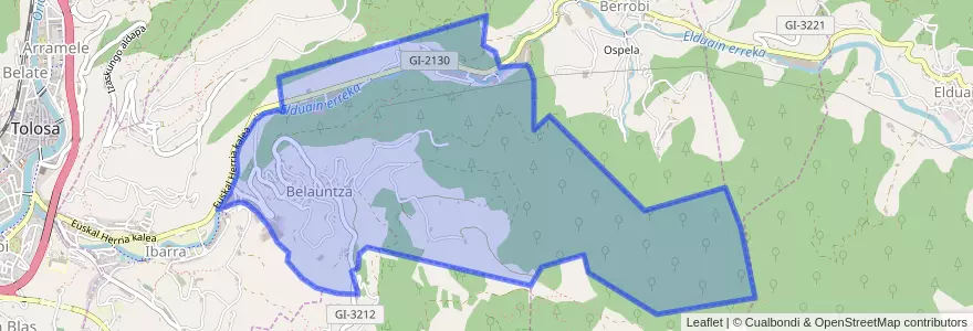 Mapa de ubicacion de Belauntza.