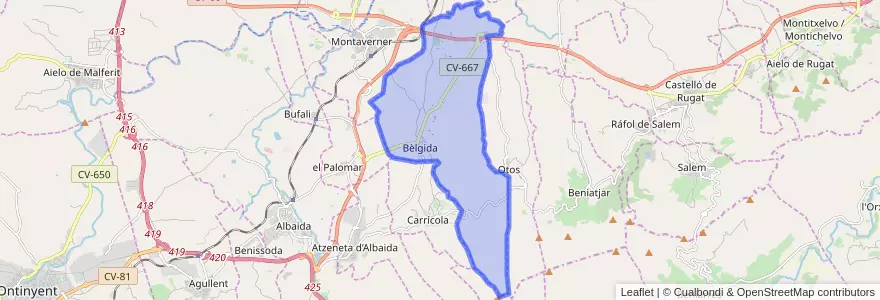 Mapa de ubicacion de Bèlgida.
