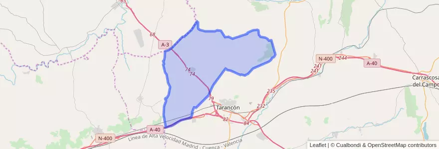 Mapa de ubicacion de Belinchón.