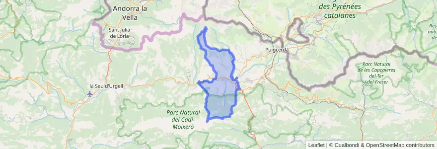 Mapa de ubicacion de Bellver de Cerdanya.