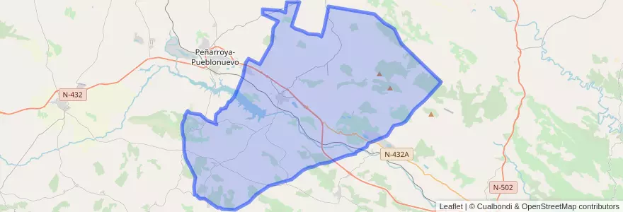 Mapa de ubicacion de Belmez.