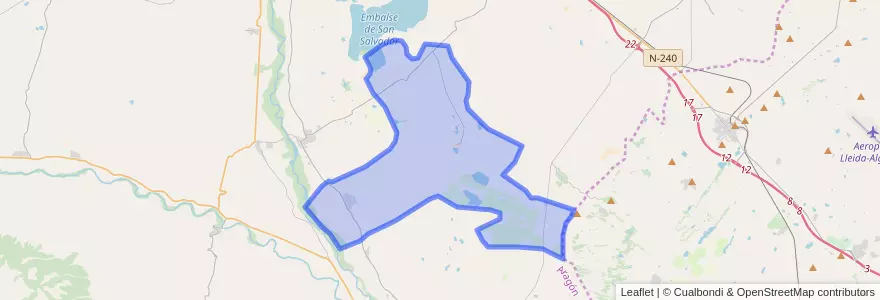 Mapa de ubicacion de Belver de Cinca.