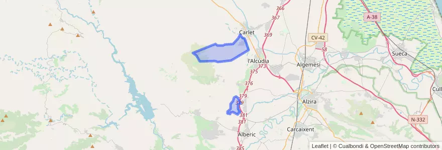 Mapa de ubicacion de Benimodo.