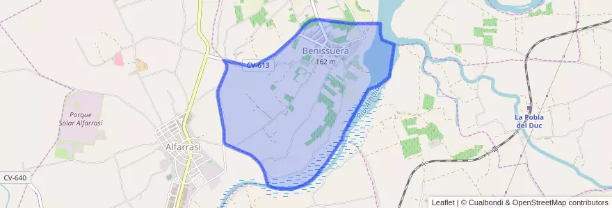 Mapa de ubicacion de Benissuera.