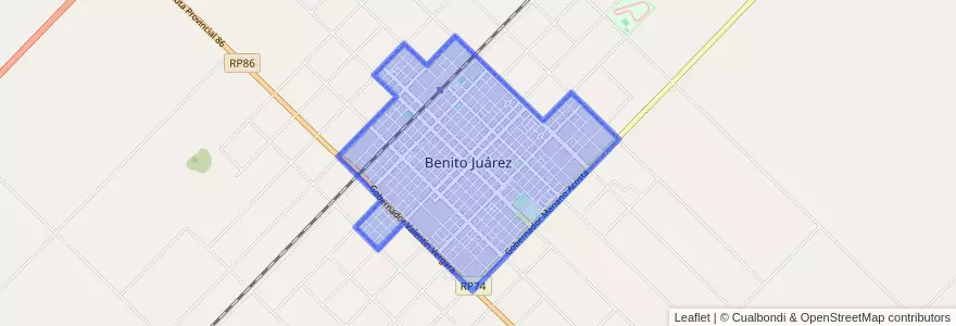Mapa de ubicacion de Benito Juárez.