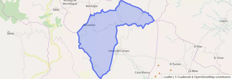 Mapa de ubicacion de Benizalón.