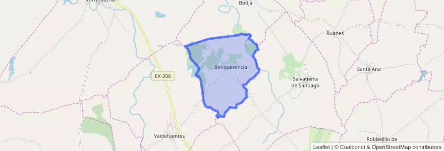 Mapa de ubicacion de Benquerencia.