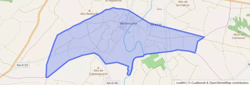 Mapa de ubicacion de Berbinzana.