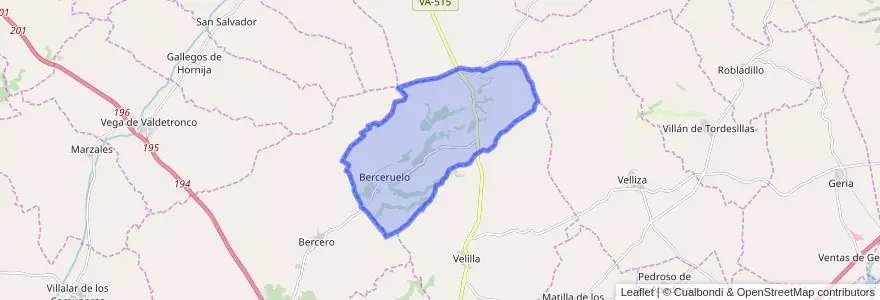 Mapa de ubicacion de Berceruelo.