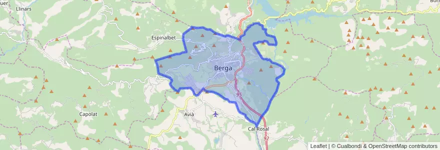 Mapa de ubicacion de Berga.