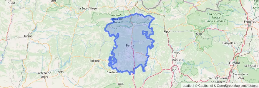 Mapa de ubicacion de Berguedà.