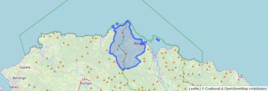 Mapa de ubicacion de Bermeo.