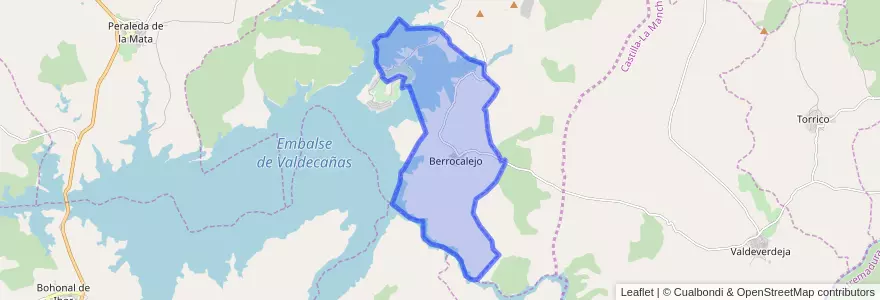 Mapa de ubicacion de Berrocalejo.
