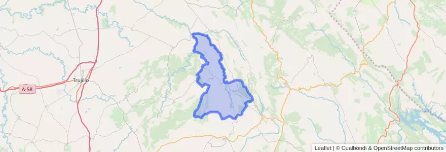 Mapa de ubicacion de Berzocana.