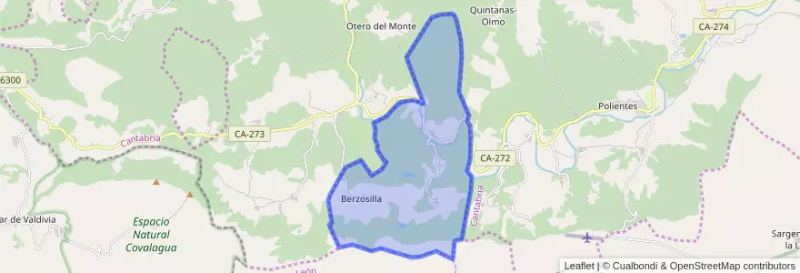 Mapa de ubicacion de Berzosilla.