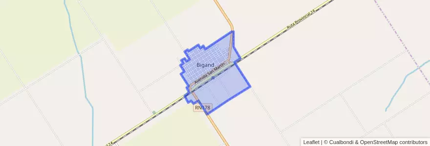 Mapa de ubicacion de Bigand.