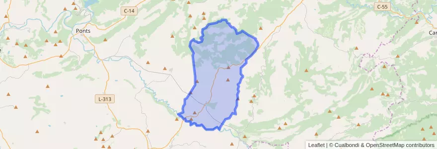 Mapa de ubicacion de Biosca.
