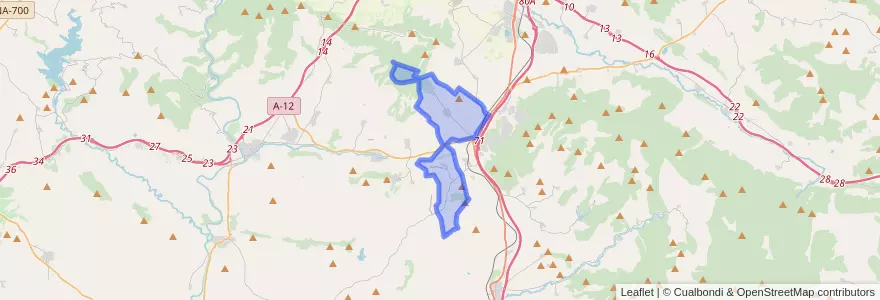 Mapa de ubicacion de Biurrun-Olcoz.