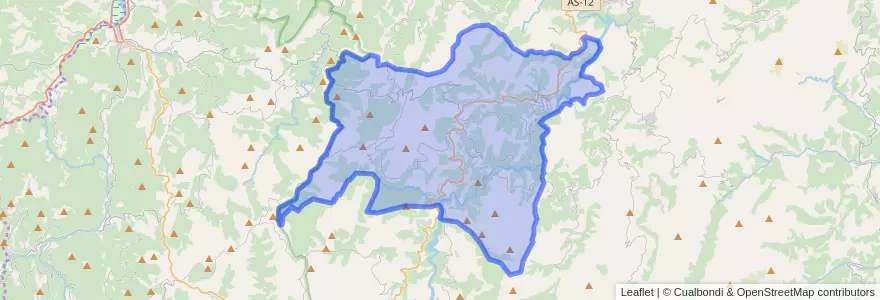 Mapa de ubicacion de Boal.