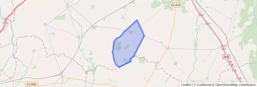 Mapa de ubicacion de Bobadilla del Campo.