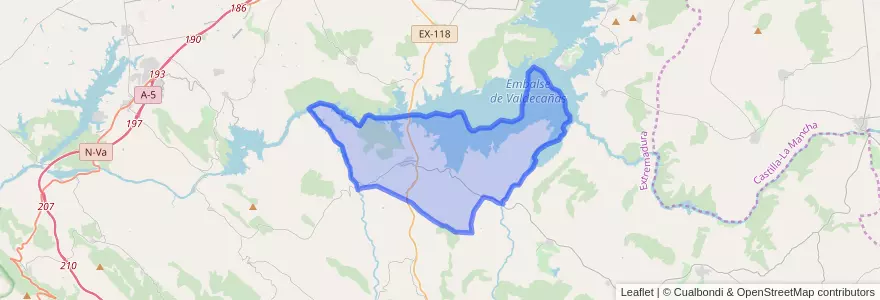 Mapa de ubicacion de Bohonal de Ibor.