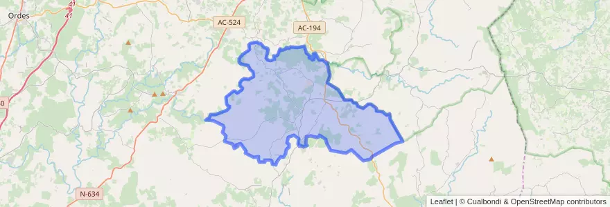 Mapa de ubicacion de Boimorto.