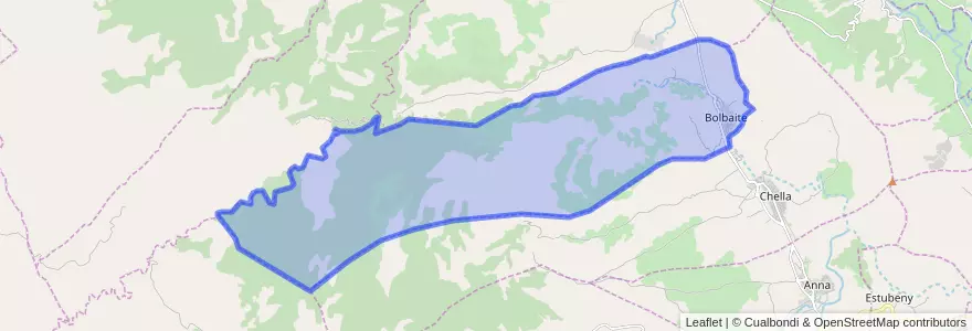 Mapa de ubicacion de Bolbaite.