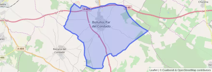 Mapa de ubicacion de Bollullos Par del Condado.
