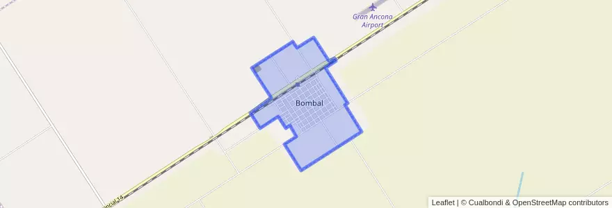 Mapa de ubicacion de Bombal.