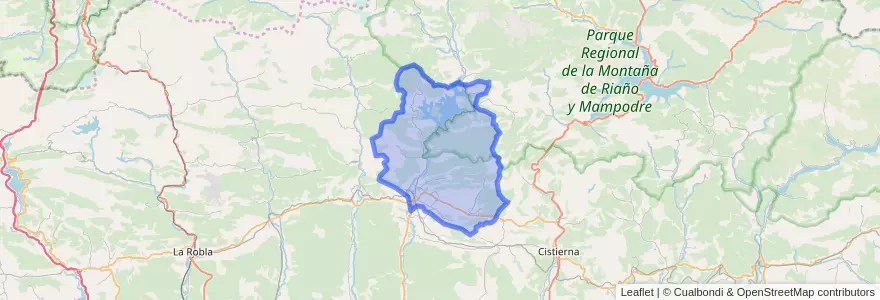 Mapa de ubicacion de Boñar.