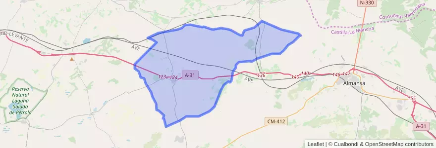 Mapa de ubicacion de Bonete.