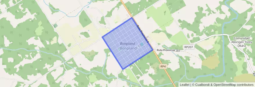 Mapa de ubicacion de Bonpland.