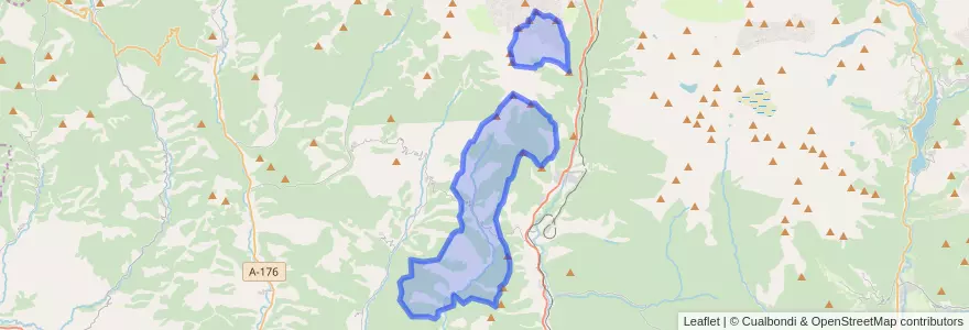 Mapa de ubicacion de Borau.