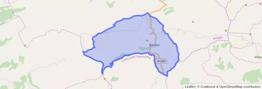 Mapa de ubicacion de Bordón.