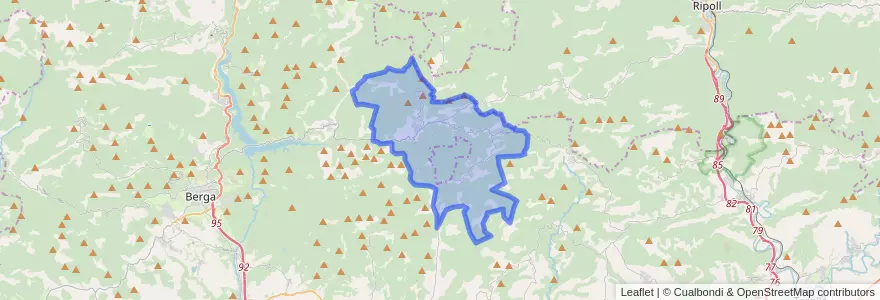 Mapa de ubicacion de Borredà.