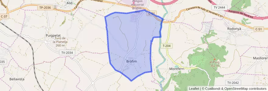 Mapa de ubicacion de Bràfim.