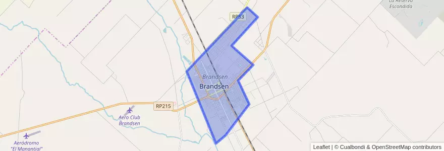 Mapa de ubicacion de Brandsen.