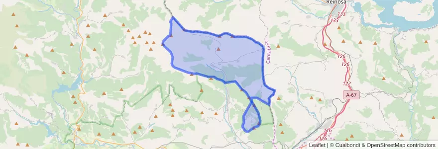 Mapa de ubicacion de Brañosera.
